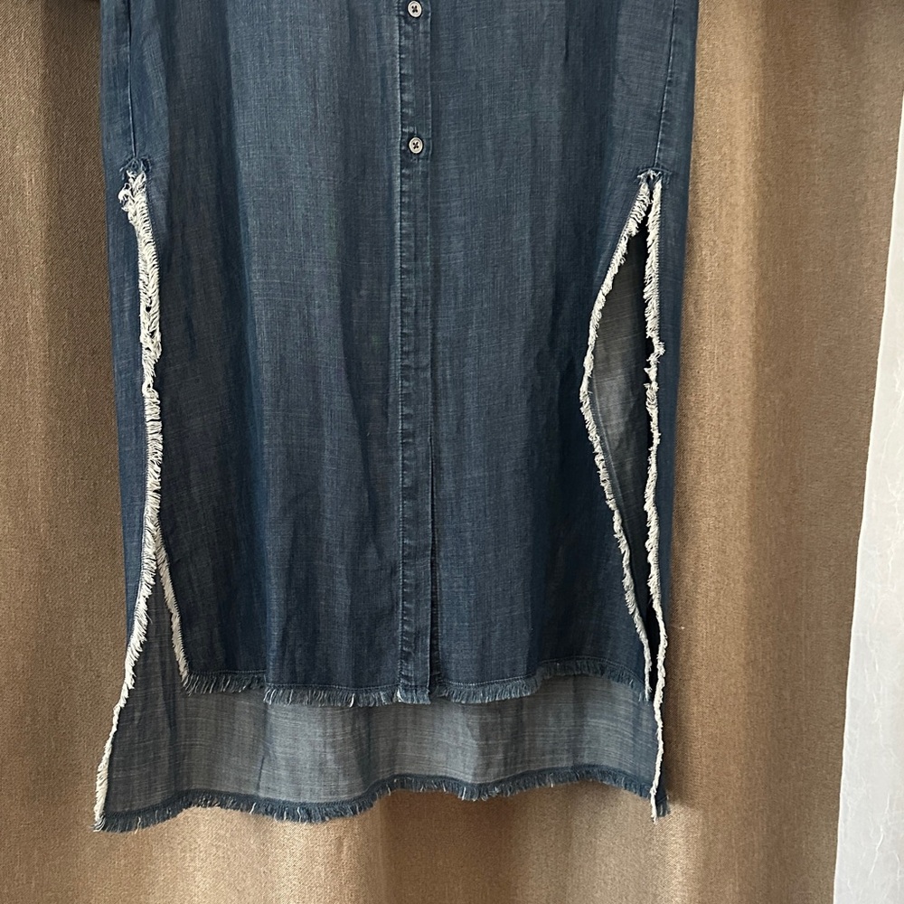 Anthropologie cloth & stone Shirt Dress chambray NWOT - Picture 6 of 9